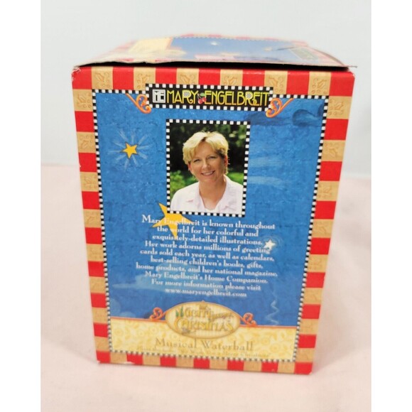 Mary Engelbreit Musical Snow Globe We Wish You a Merry Christmas Enesco 2006 NIB - Picture 3 of 5